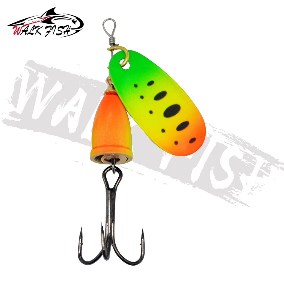 WALK FISH 65mm 8g Spinner Angelköder Sinkender Löffelköder mit Pailletten Rotierender Paillettenköder mit Kupferglocke Metall-Angelausrüstung für Forellen – Detail 3