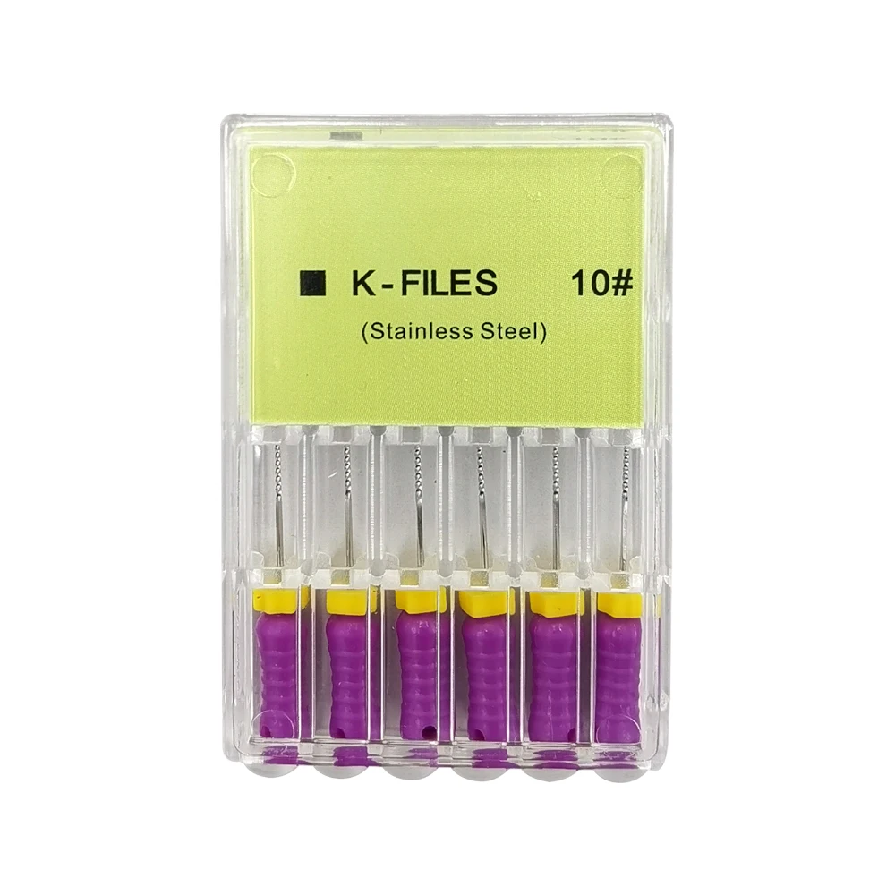 Dental K Files Hand Use 8# 10# 15# Stainless Dental K-File 21mm/25mm/31mm files Root Canal Endodontic K Files Instrument VDK