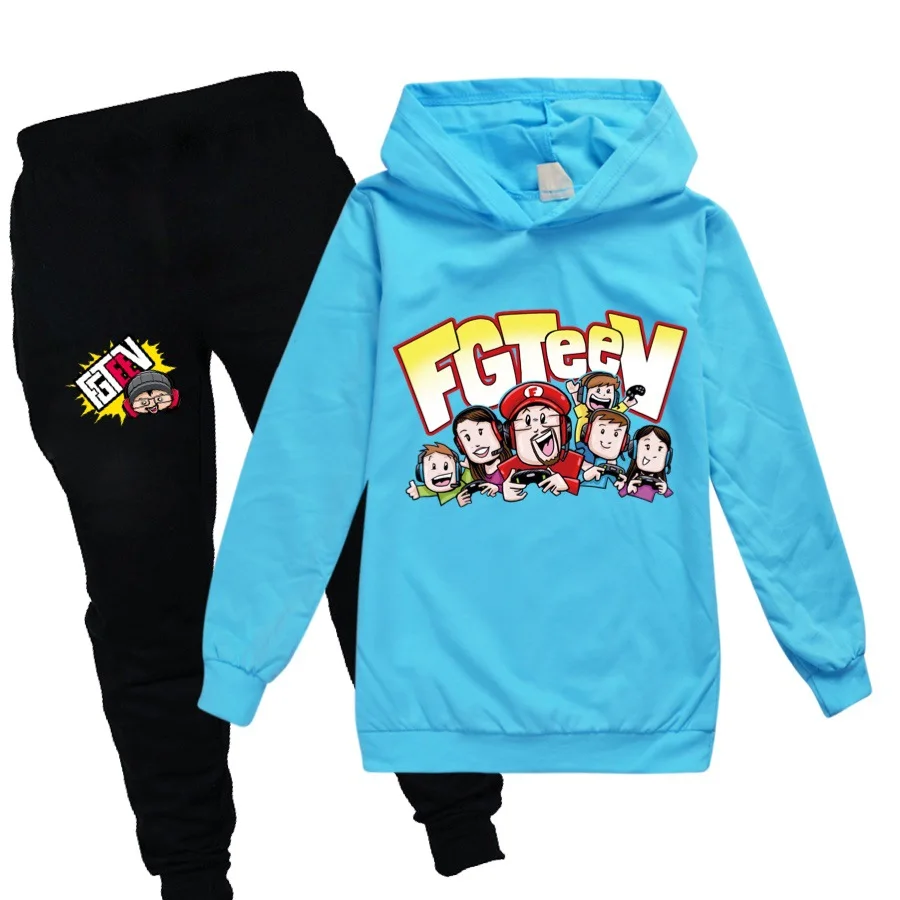 FGTEEV Family Gaming Team Boys Girls Children Pullover Hoodie Kids Sweatshirt Thanksgiving Tops Harem Pant Casual Jogging Suit