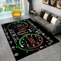3D Car Racing Dashboard Area Rug Large,Carpet Rug for Living Room Bedroom Sofa Kitchen Doormat Decor,Kid Play Non-slip Floor Mat