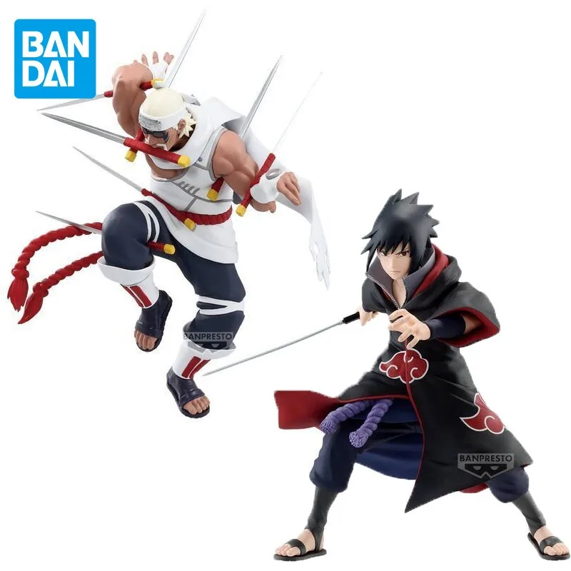 Bandai Original NARUTO VIBRATION STARS Anime Figure Uchiha Sasuke Killer Bee Action Figure Toys for Boys Girls Birthday Gifts