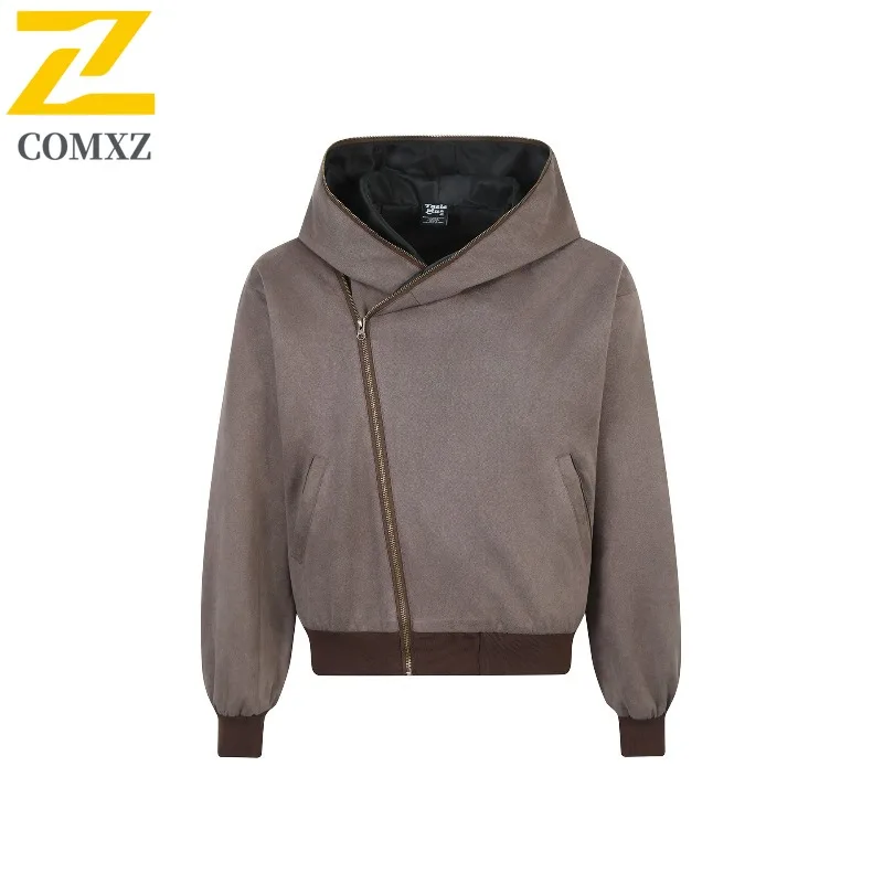 

COMXZ мужские куртки однотонные повседневные прогулочные стильные куртки с капюшоном дорожная острая ветровка куртка выходного дня удобный дизайн пальто