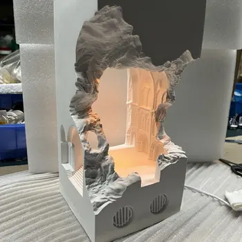 巴黎聖母院蠟燭熔化燈氣氛夜燈臥室石膏檯燈蠟燭香氛燈生日禮物紀念品 8 最佳銷售 石膏燈 - №7