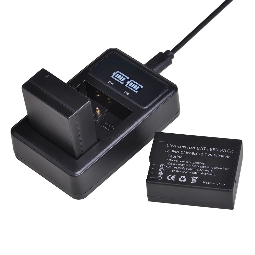 بطارية DMW-BLC12 عالمية لباناسونيك LUMIX G5 G6 GH2 GF6 GX7 1400mAh استبدال طاقة الكاميرا طاقة طويلة الأمد