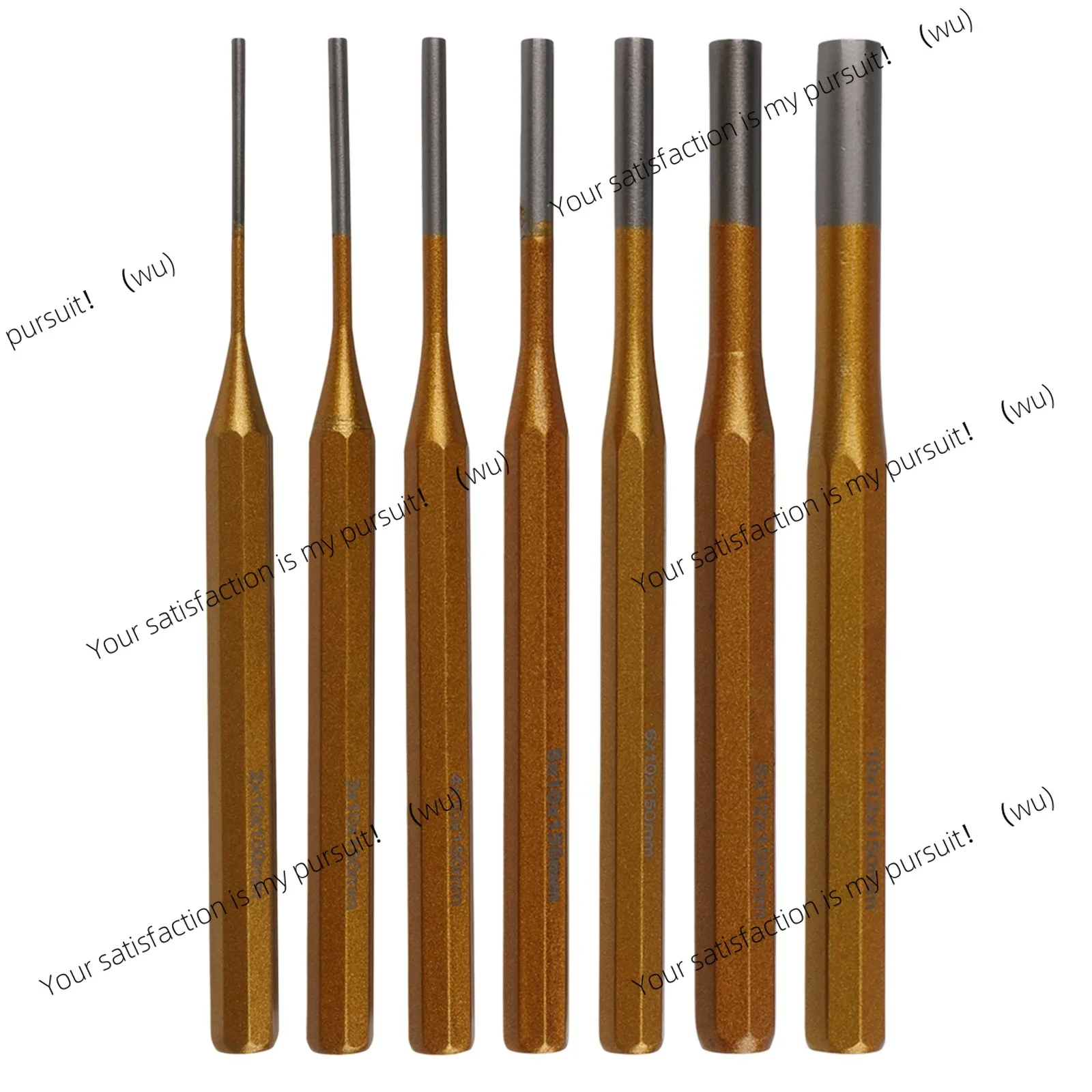 7Pcs/set 2/3/4/5/6/8/10mm cylindrical perforated chisel roll pin tool remover high strength chisel cone perforated watch repair
