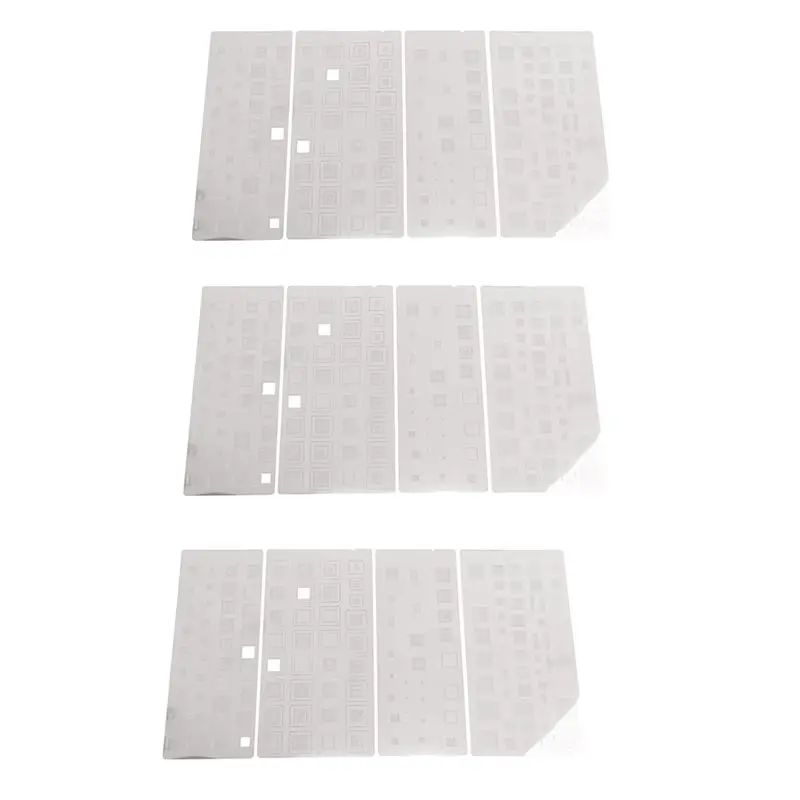 LLCS-12PCS Universal BGA Stencil For MTK MSM Huawei Ipad CPU RAM PM Power IC Reball Pin Direct Heat Template