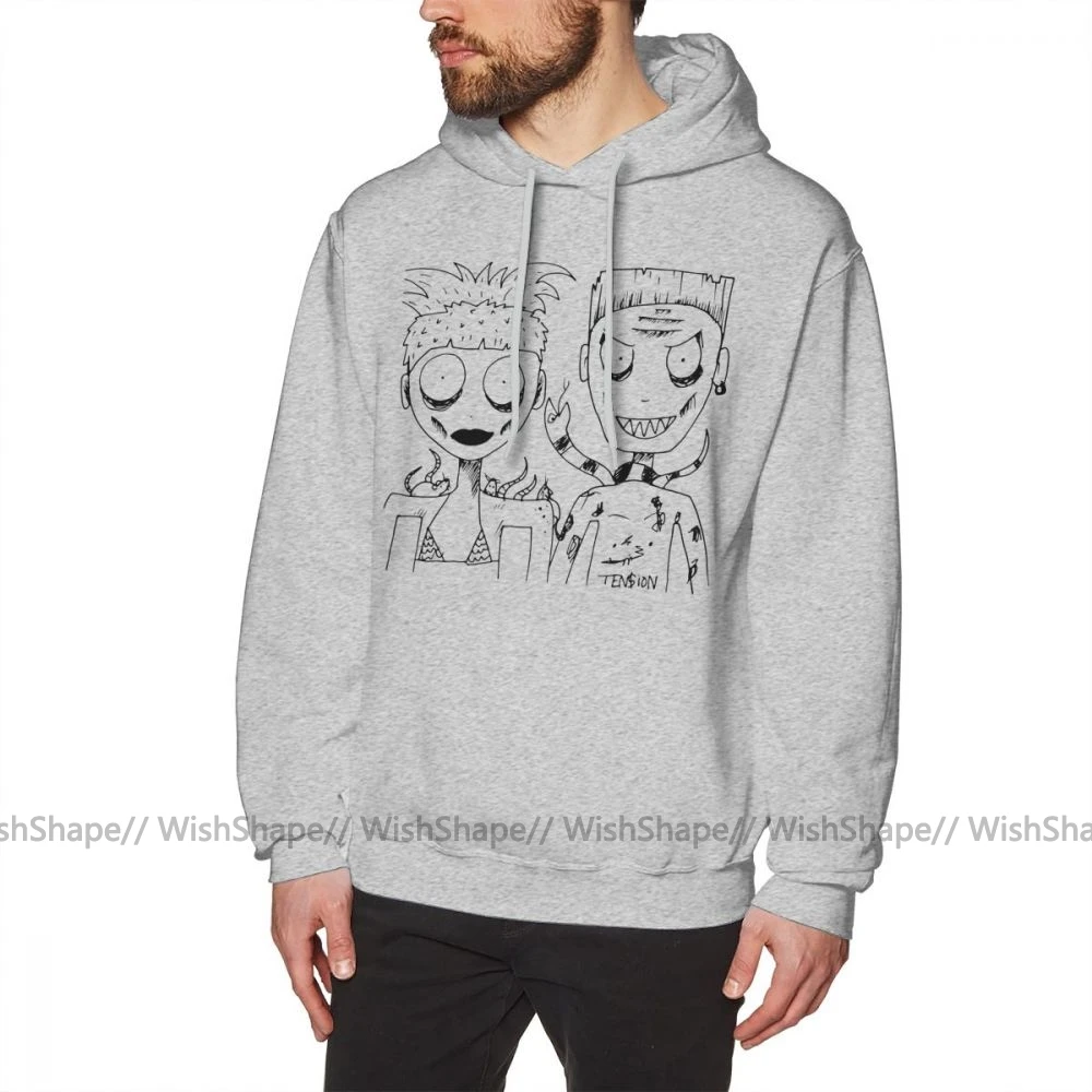 

Die Antwoord Hoodie DIE ANTWOORD YOLANDI NINJA Hoodies Autumn Cool Pullover Hoodie Grey Cotton Male Long Length XXL Hoodies