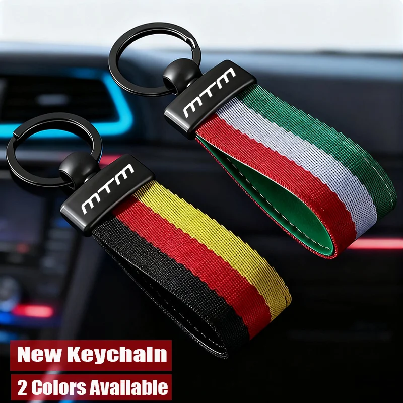 النايلون حزام كيرينغ قلادة سلسلة مفاتيح السيارة حامل لفولكس واجن MTM شعار بولو أماروك ماجوتان باسات المفاتيح الملحقات #1