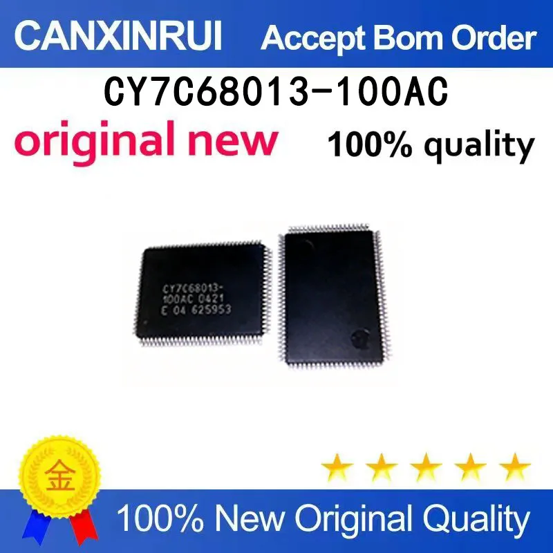 (5-100 pieces)Brand new original CY7C68013-100AC QFP-100 spot chip IC