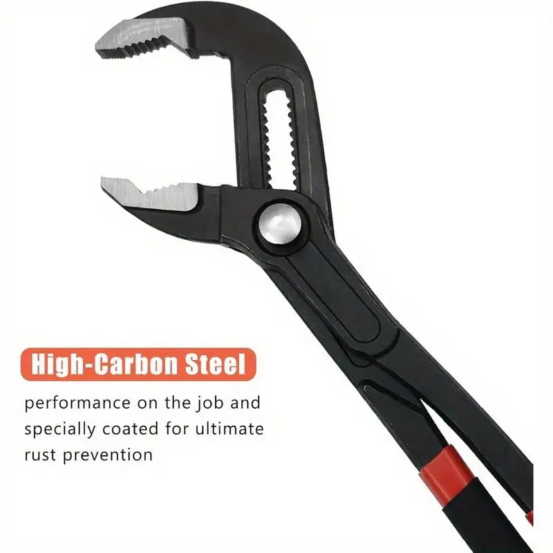 3PCS Groove Joint Pliers Set 7Inch 10Inch 12Inch Fast Adjustable Channel Locks Quick Release Water Pump Pliers V Jaw Tongue for