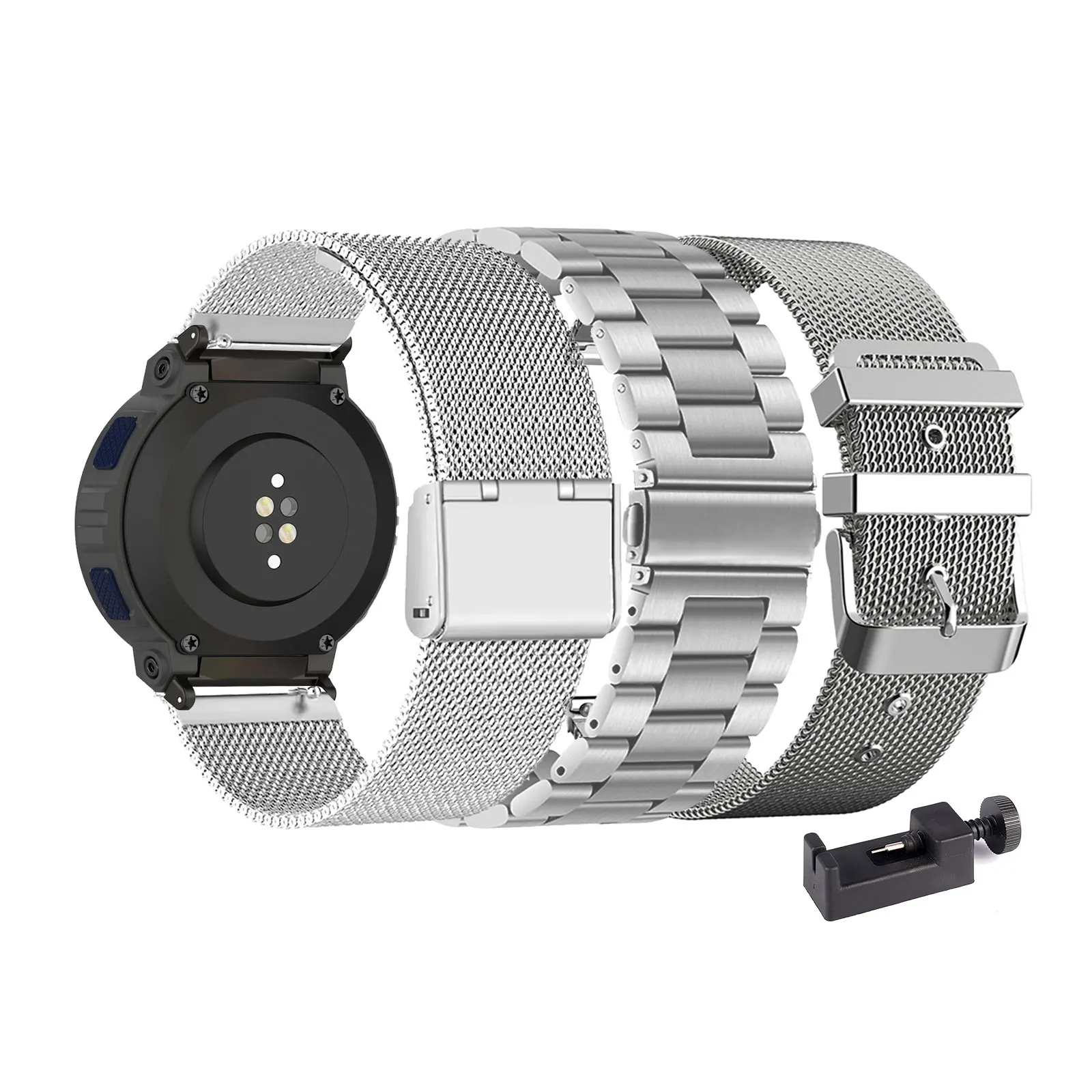 

3pcs Metal Bands for Amazfit Active Edge Strap for Men and Women