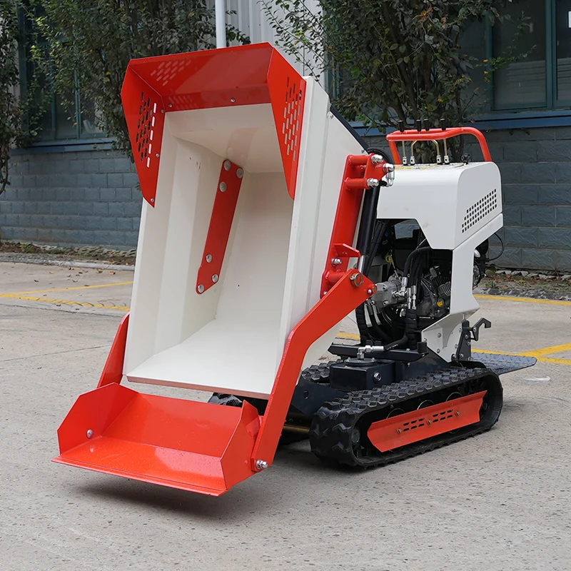 China Automatische Rupsmini-dumper Kleine Transporter Mini-dumper Rupsband Groothandel Hoge Efficiëntie Mini-dumper 500kg