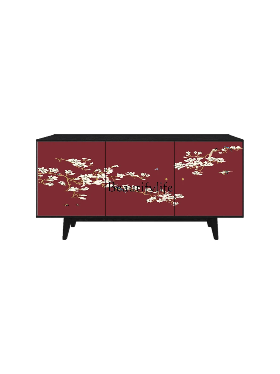 

New Chinese Style Solid Wood Storage Box Curio Cabinet Simple Cabinet