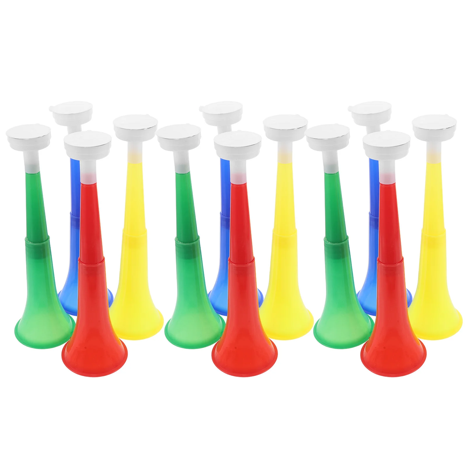 

12pcs Collapsible Stadium Horns Portable Plastic Cheering Trumpets For Sports Events School Parties Football Games Party Favors