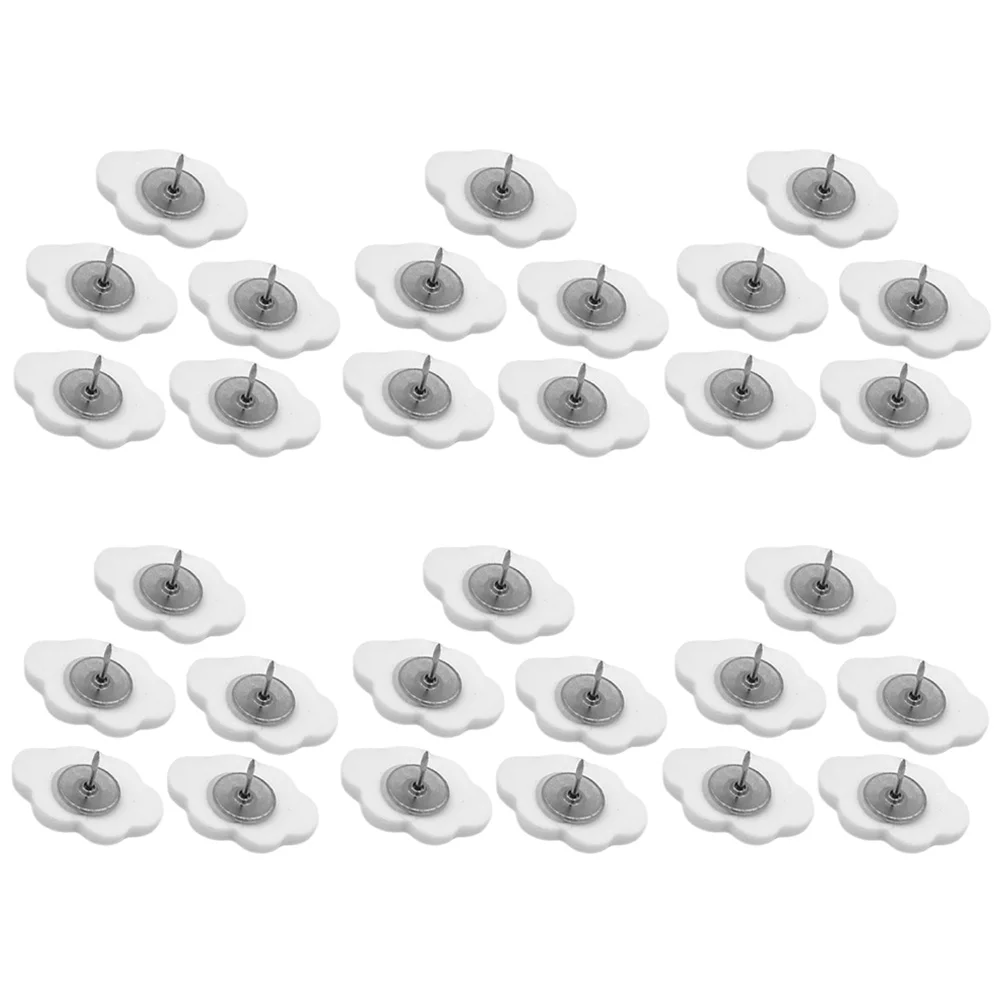 30 stuks creatieve punaises schattige crème witte wolken hars kurkbord DIY handgemaakte push-pins 30 stuks decoratief metaal kantoor