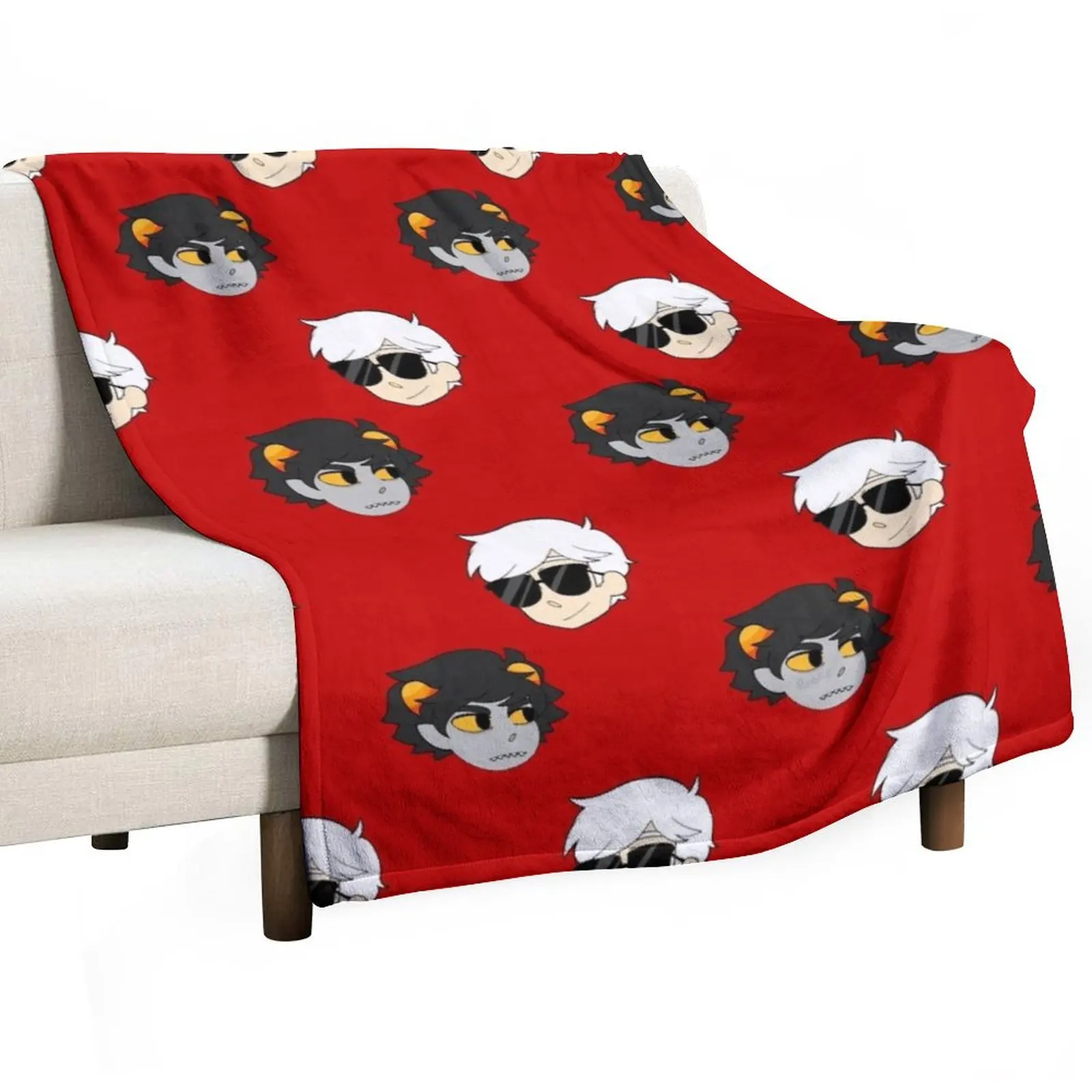 Dave and Karkat Throw Blanket Luxury Throw Soft Plush Plaid Cute Loose Blankets