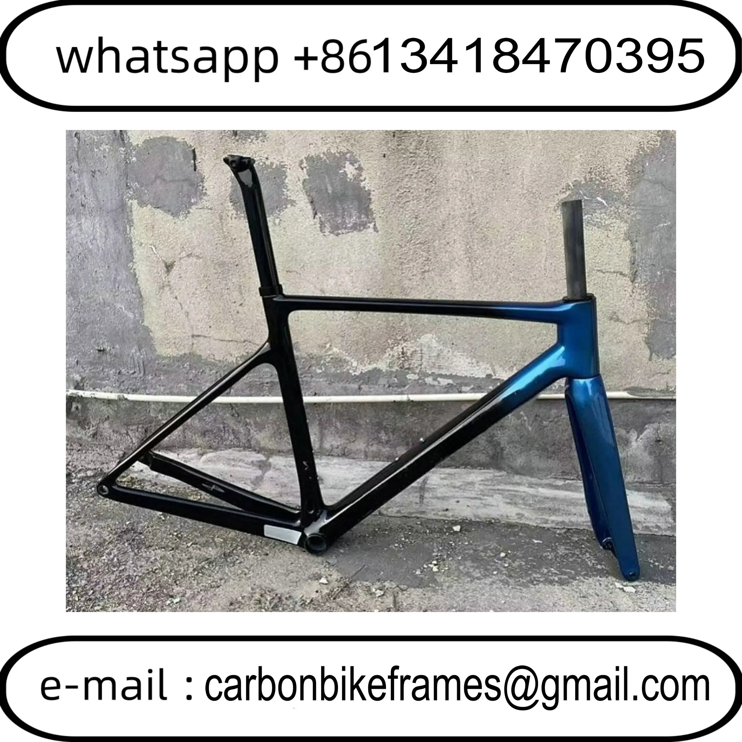 

T1000 Addict Rc Road Carbon Fiber Bike Frames Glossy BB86 Disc Bicycle Frameset + Handlebar Custom Logo
