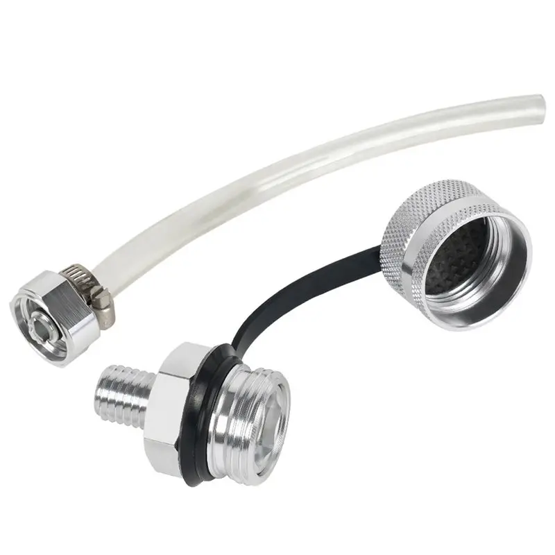 

A80X-Aluminum Alloy M12x1.5 Car Oil Drain Valve Quick Drain Function With Hose Attachment Car Accessories