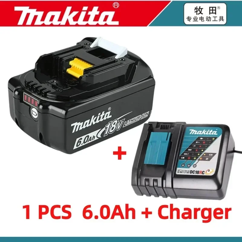 Originele Makita 6.0Ah Batterij voor Makita 18V BL1830B BL1850B BL1850 BL1840 BL1860 BL1815 Vervangende Lithium Batterij