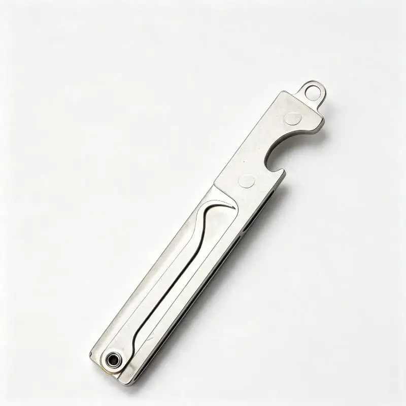 Stainless Steel Foldable Toothpick Portable Keychain Solid Build Reusable for Family Gatherings Travel Camping