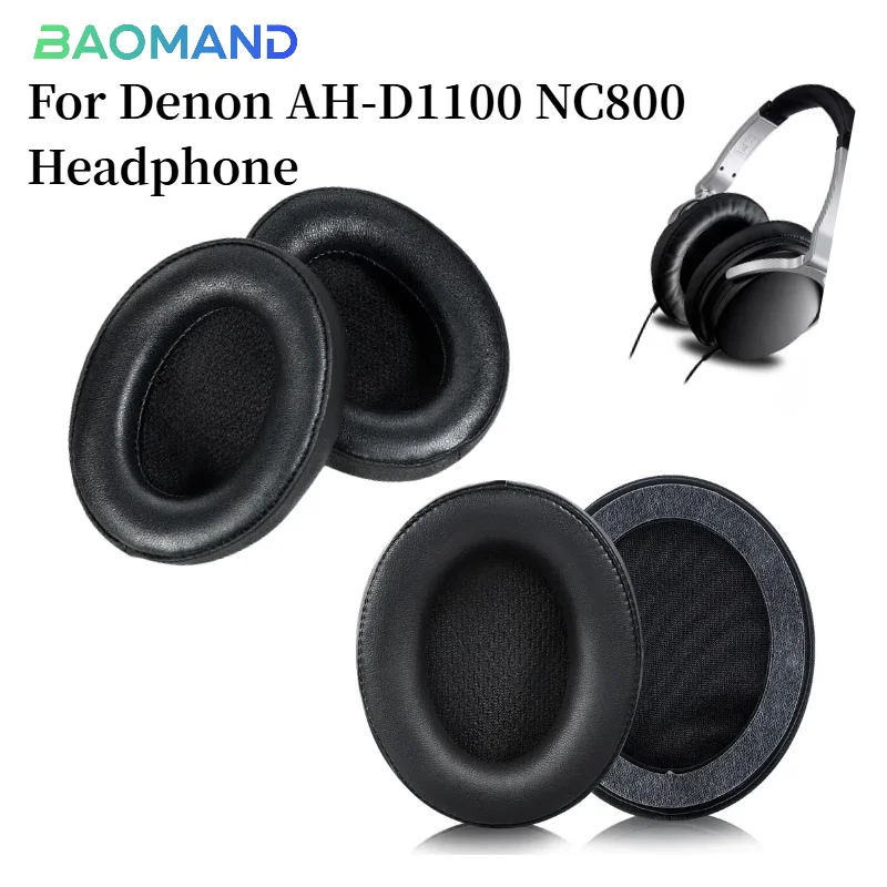 

Protein Leather Earpads Cushions for Denon AH-D1100 NC800 Headphones, Replacement Ear Pads Headset
