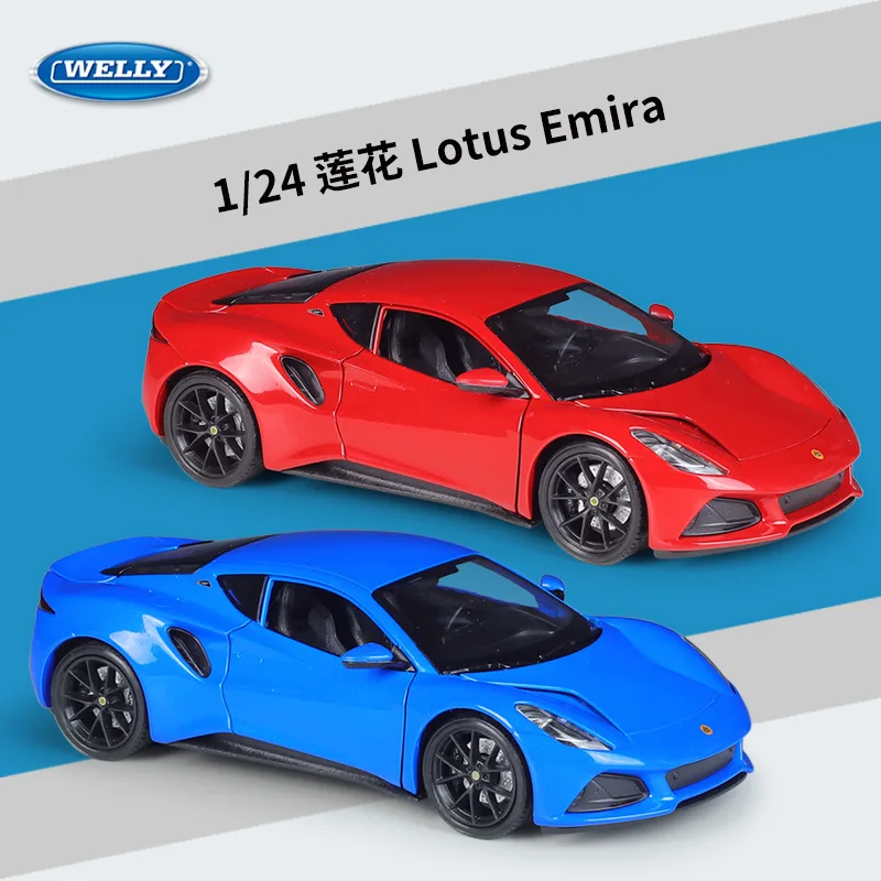 

WELLY 1:24 Lotus Emira Supercar Alloy Car Diecasts & Toy Vehicles Car Model Miniature Scale Model Car for Children