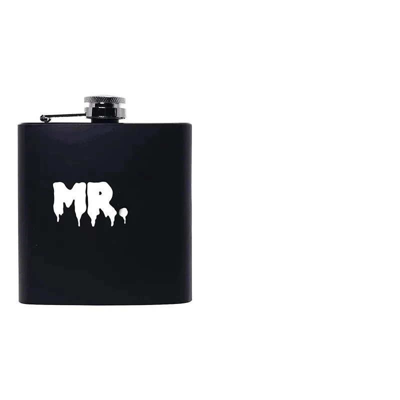 Till Death Do Us Part Goth Mr Mrs Newlywed Couple Flask Gothic fall Halloween Wedding Anniversary Bride Groom Just Married gift