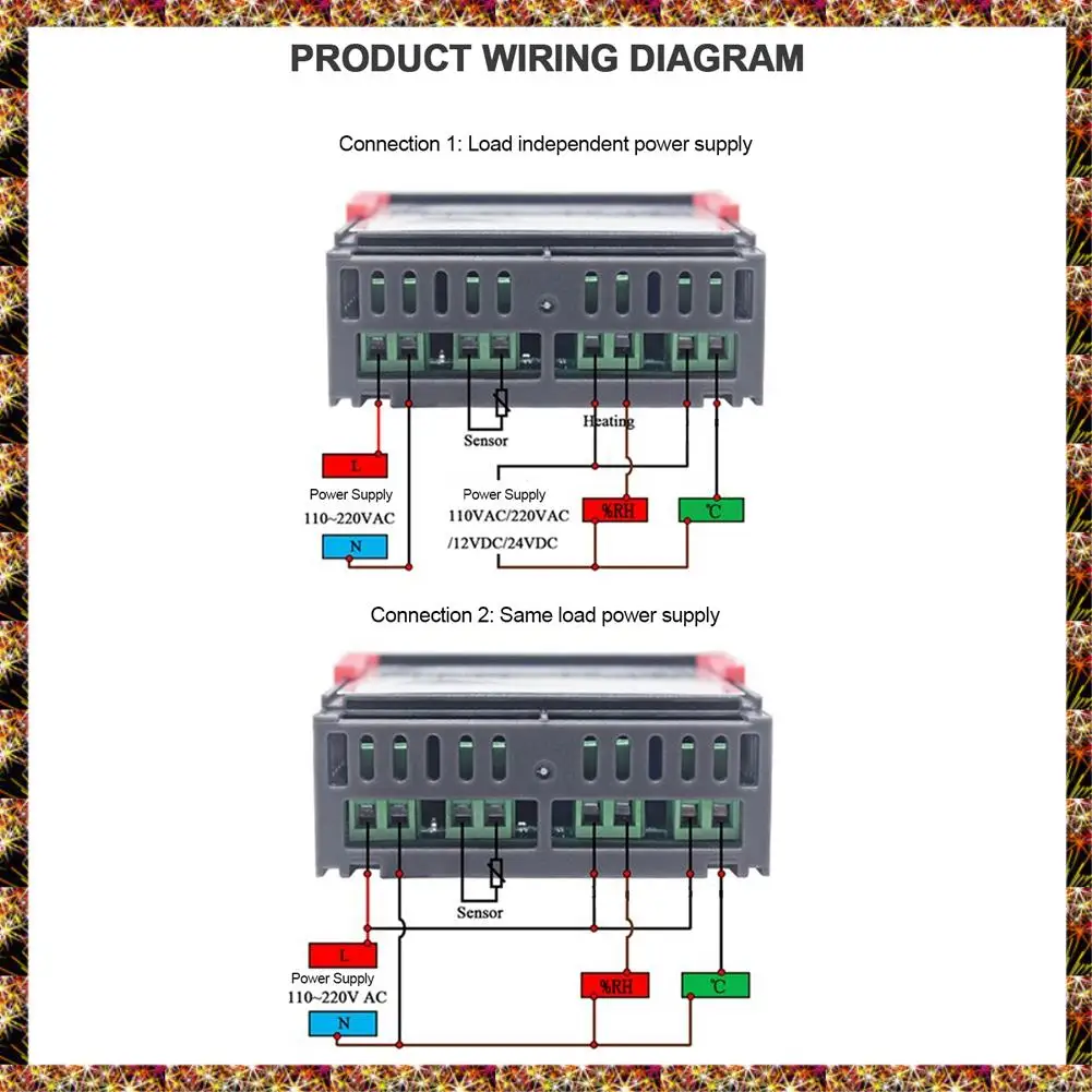 

BTCL цельный двойной цифровой термостат, контроль температуры и влажности, термометр STC-3028, гигрометр, инкубатор