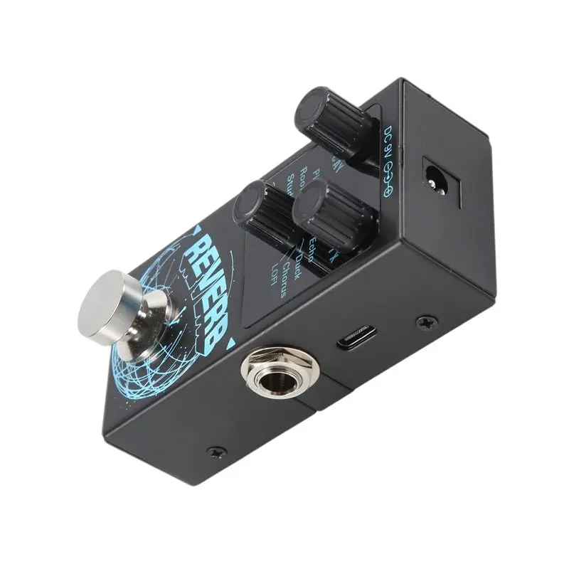 AEF5-Guitar Digital Reverb Effector Reverb Effect Pedal Device Built-In 9Digital Reverb Based True Bypass Guitars Accessories