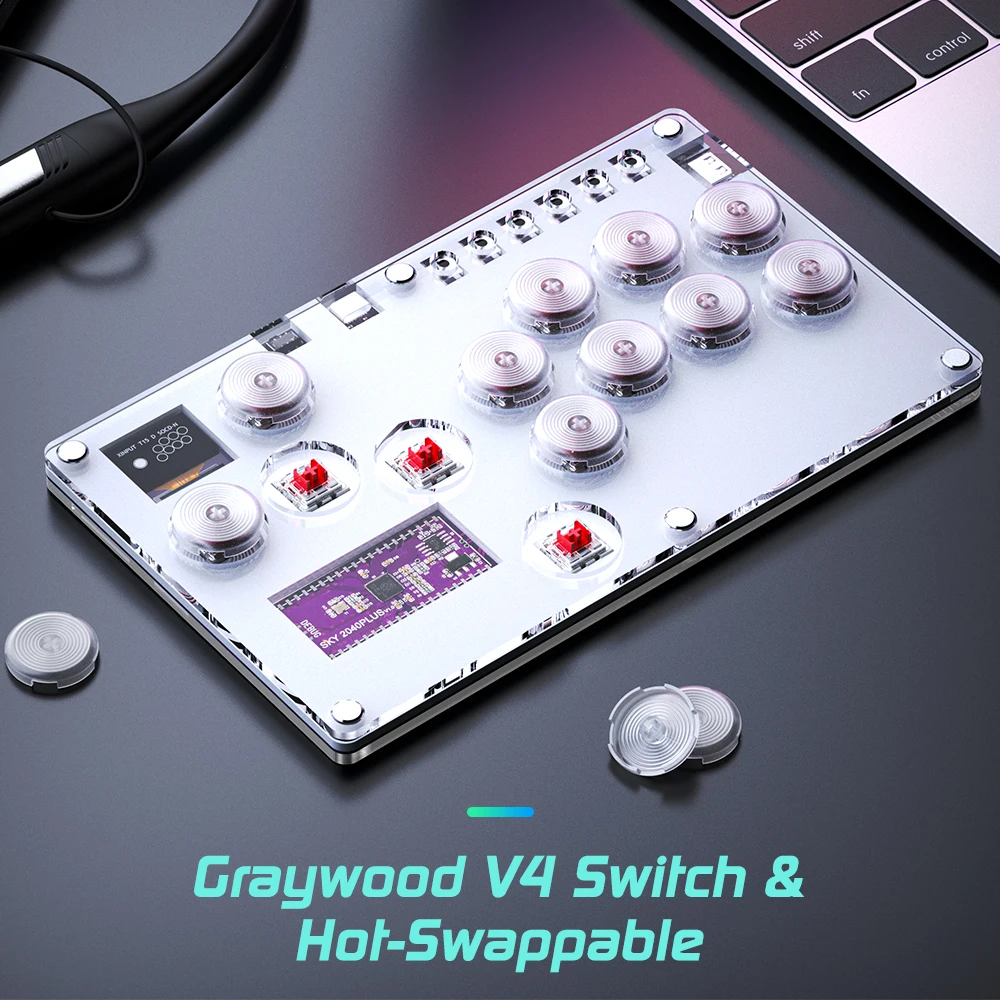 Joystick Hitbox Controller Street Fight Sticks 13 Keycaps For PS4/Switch/PC /PS3/ Hitbox Fighting Game Arcade Game Keyboard