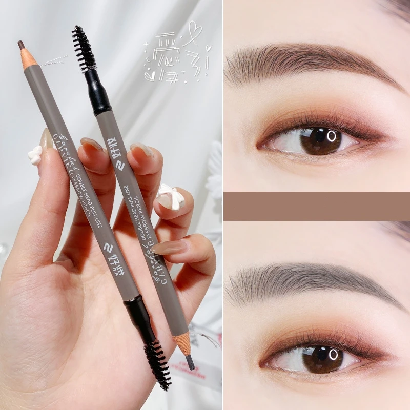 CARVING Good Makeup Eyebrow Pen Ultra Fine Eyebrow Pen Ultra Fine Head Pull Wire Pen Female Waterproof Tear Pull Free Pen