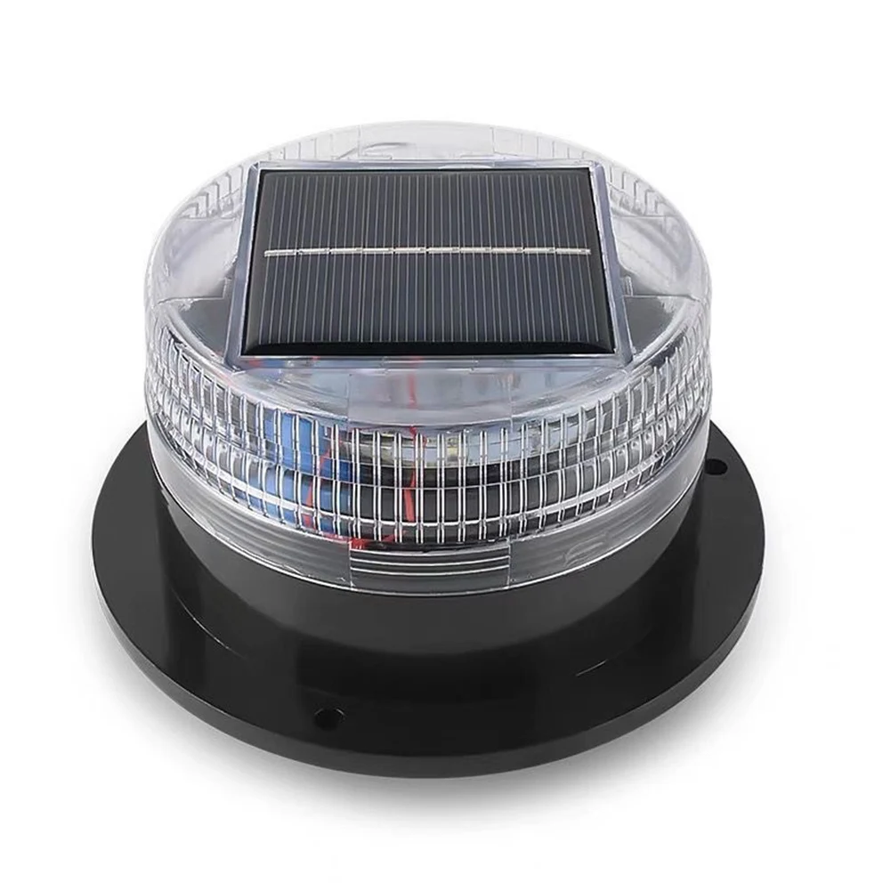 Solar-Powered Warning Flash Beacon Light Magnetic Strobe Light Flashing Emergency Light For Vehicles Waterproof Roadblock Lights