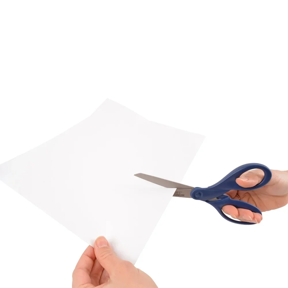 Titanium Bonded Scissors Ergonomic Handle Left Right Handed Heavy Duty Cutting Office Home Use Durable Sharp Blades