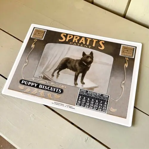 Spratt's dog food patent puppy  metal sign