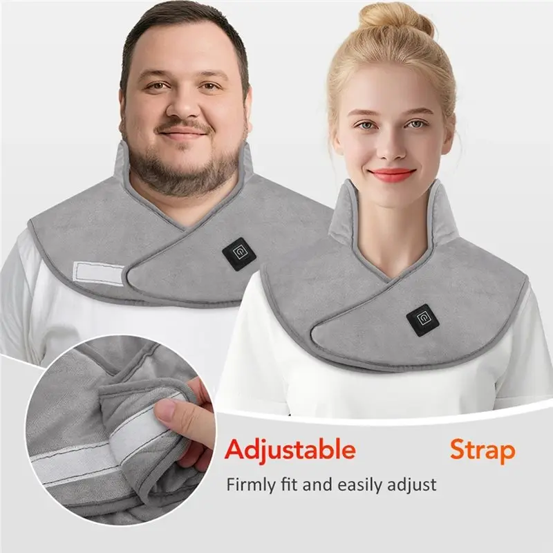 A008 Soft Hot Compress Back Neck Heated Pad Electric Heating Shoulder USB Heated Back Wrap 3 Heat Levels Shawl Style