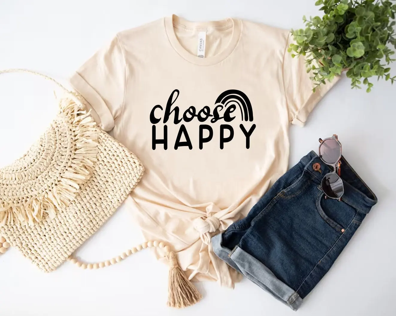 Choose Happy T Shirt Positive Inspirational Quote Manifestation Motivational