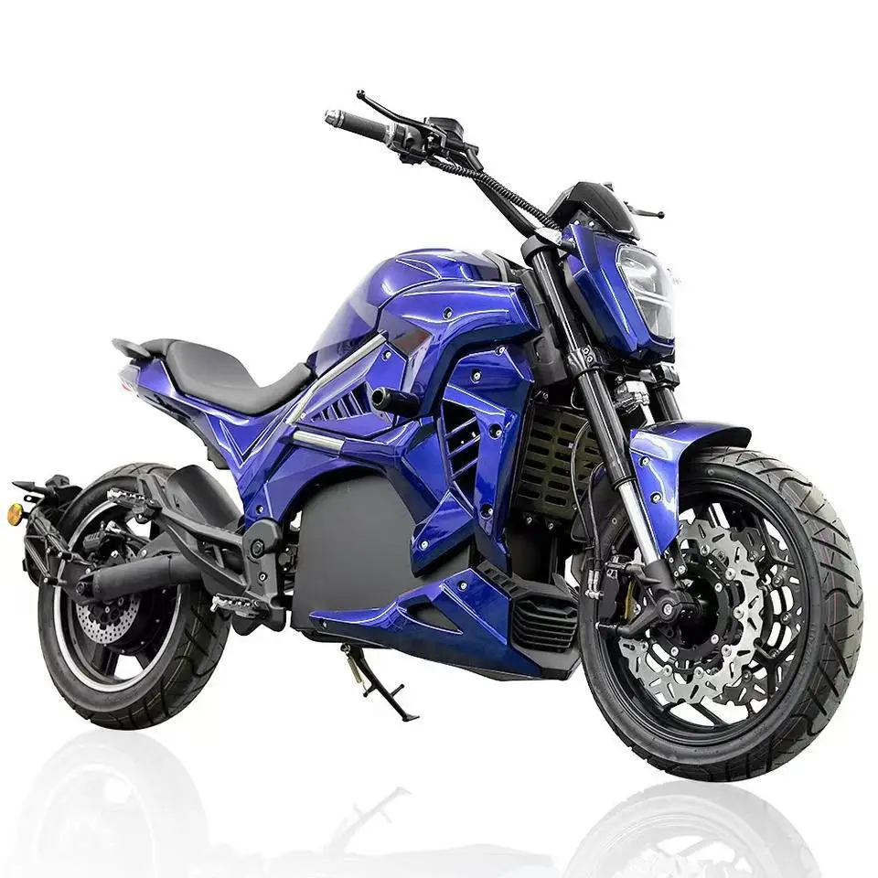 Rs 72V 17-inch high-speed electric road racing motorcycle 3000W lithium battery factory direct sales brushless devil electric mo