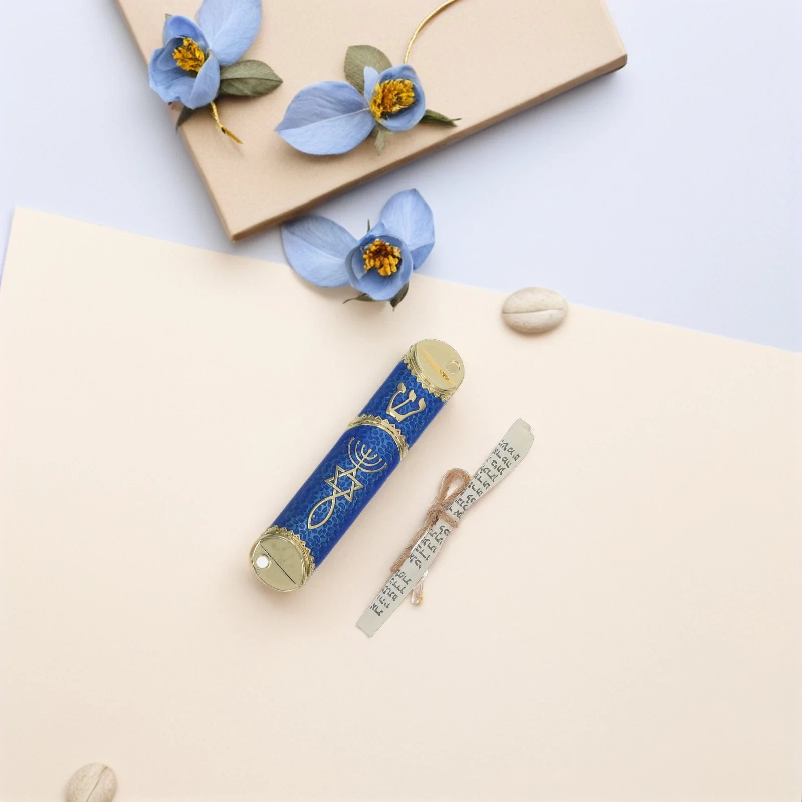 

2 set 2 Sets Metal Mezuzah Case Door Plaque Jewish Religious Home Decor Housewarming Holiday Present Scripture Craft