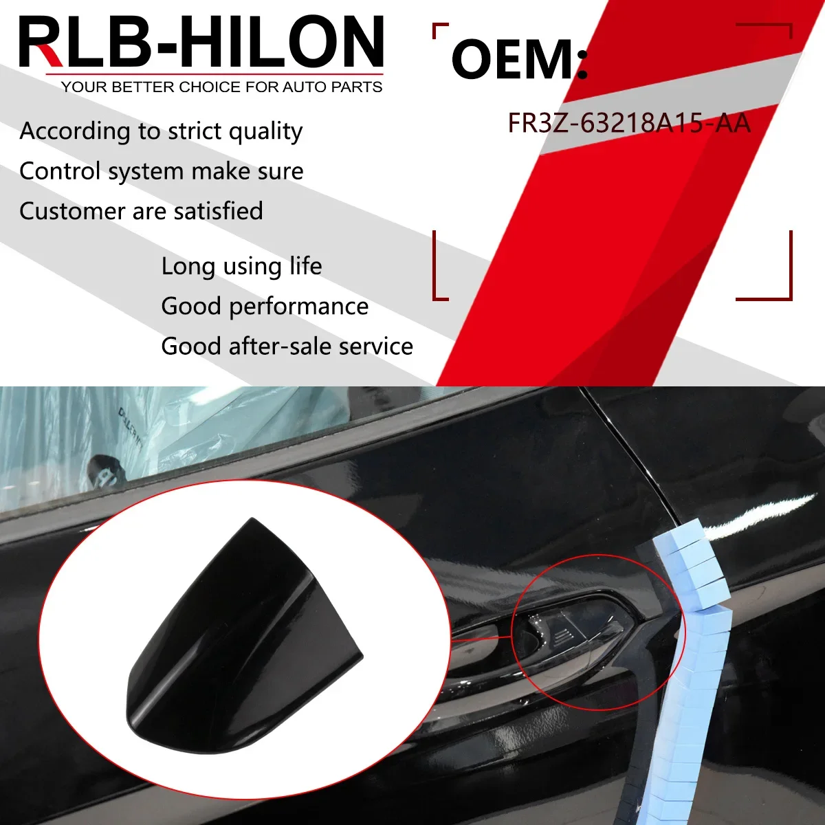 1 PCS LHD Exterior Door Handle Cover Cap For 2015 2016 2017 2018 2019 2020 Ford Mustang Car Accessories FR3Z-63218A15-ACPTM