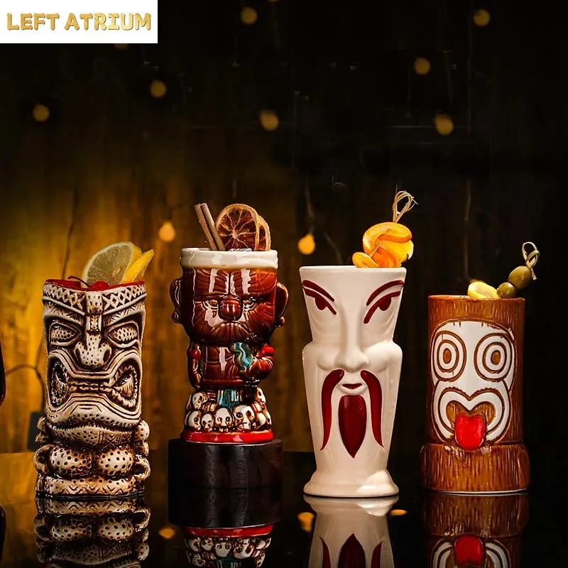 Creative Ceramic Cups, Bar, Tiki Personality, Hawaii Cocktail Glass, Zombie Cup, Human Skeleton, Easter, Large Capacity Beer Mug