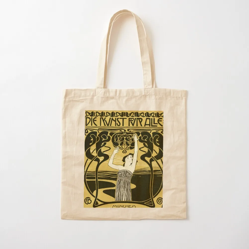 Art Nouveau Vintage Poster by Koloman Moser Tote Bag tote bag woman large tote bag Canvas for women female