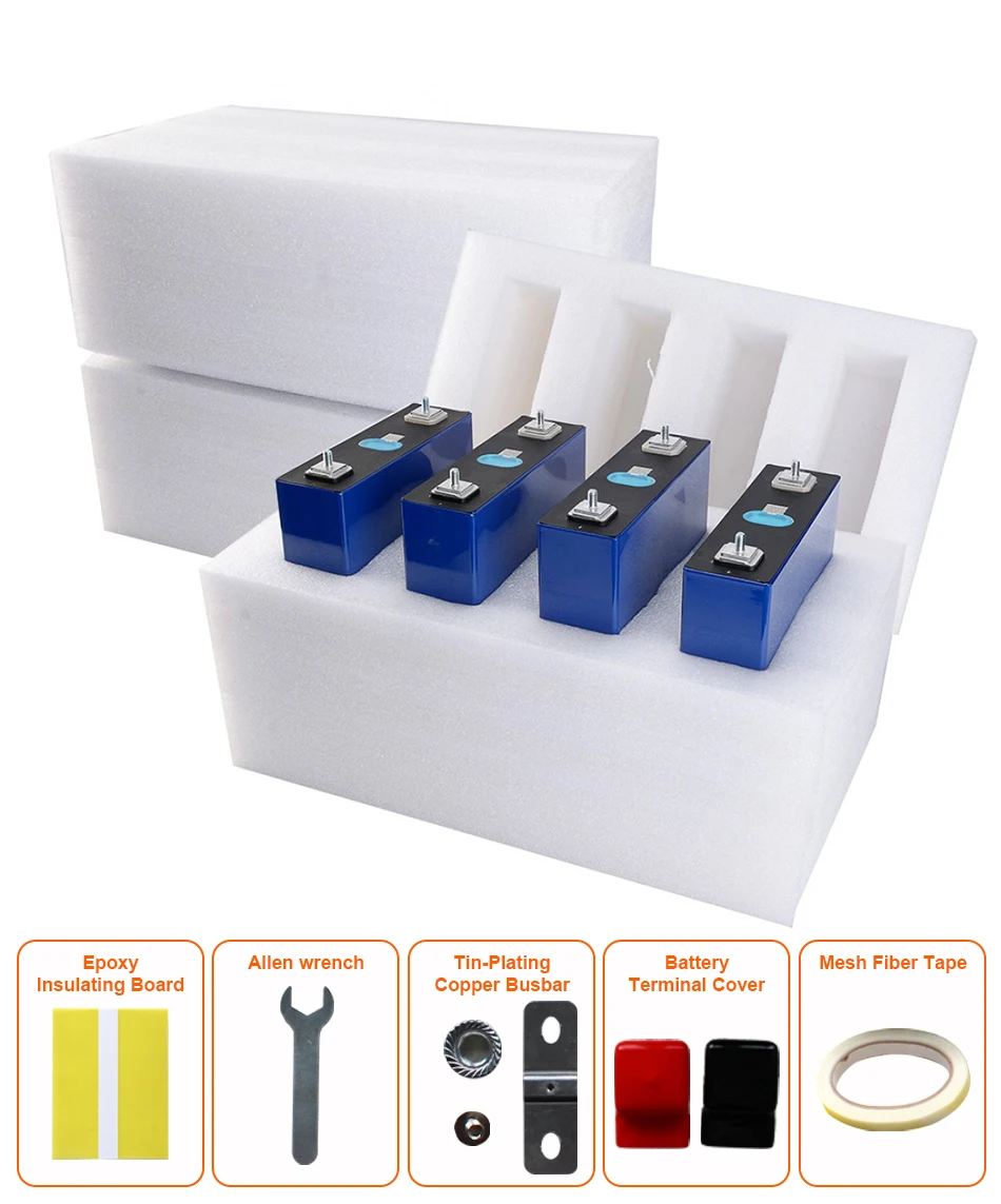 POWLAND 4PCS 3,2 V 320Ah 280Ah 150Ah 100Ah LiFePO4 akku DIY 12V Für Elektrische Auto RV solar Energie Golf Warenkorb EU – Detail 9