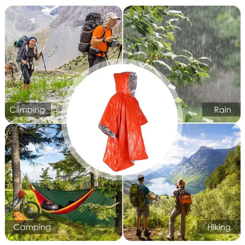 Multifunctional Raincoat Waterproof Rain Coat Survival Poncho Outdoor Camping Tent Mat For Outdoor Hunting Hiking