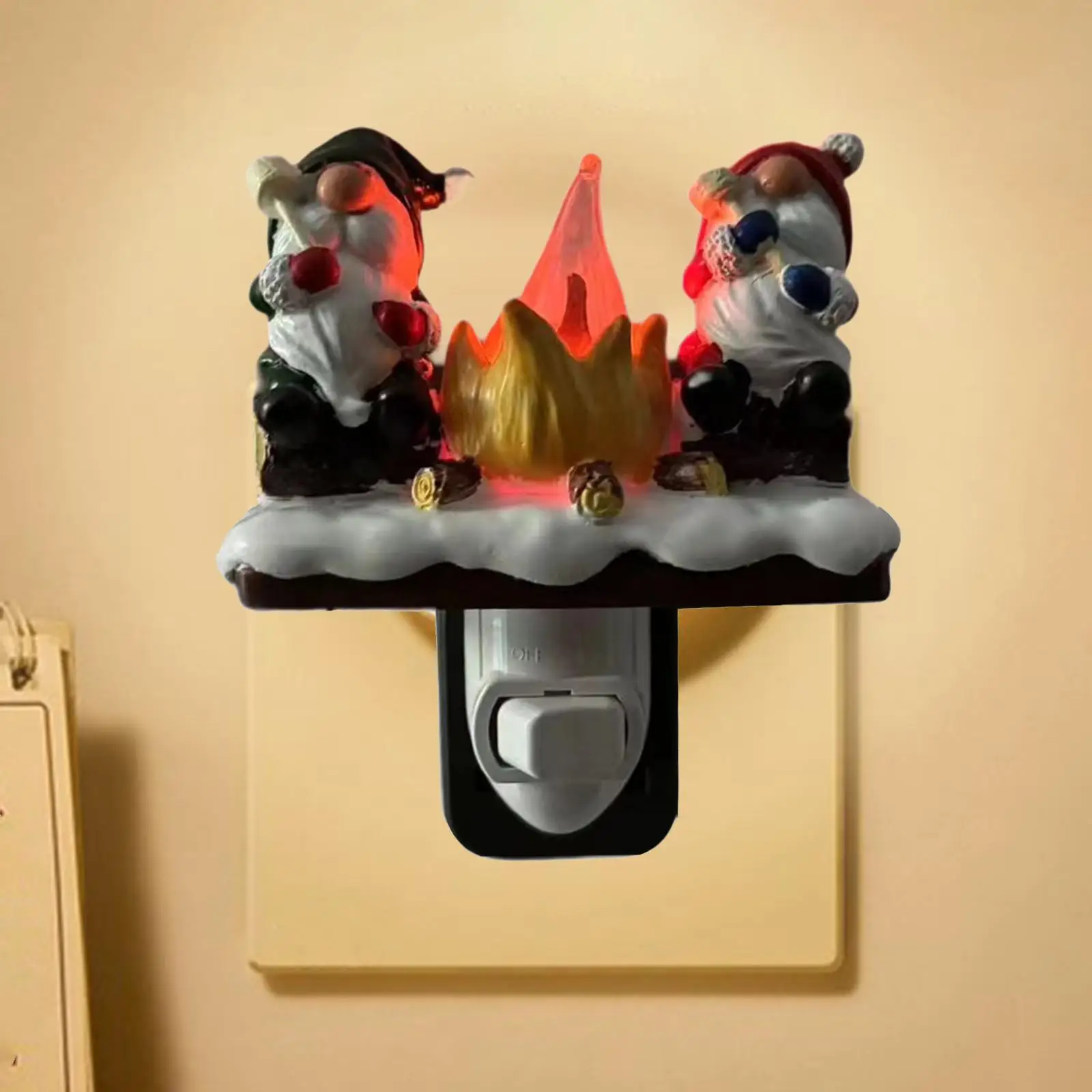 

Ghost Campfire Flickering Nightlight Resin Ornament for Desktop Living Room