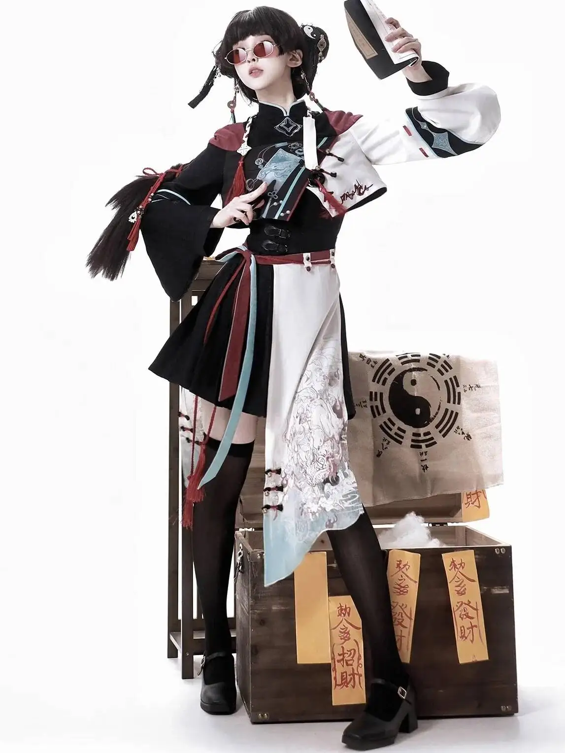 

New Chinese Style Improving Hanfu Guofeng Han Elements Daily Skirt Curtain Tops Skirt Suit Fiesta Carnival Halloween Cos Cosplay