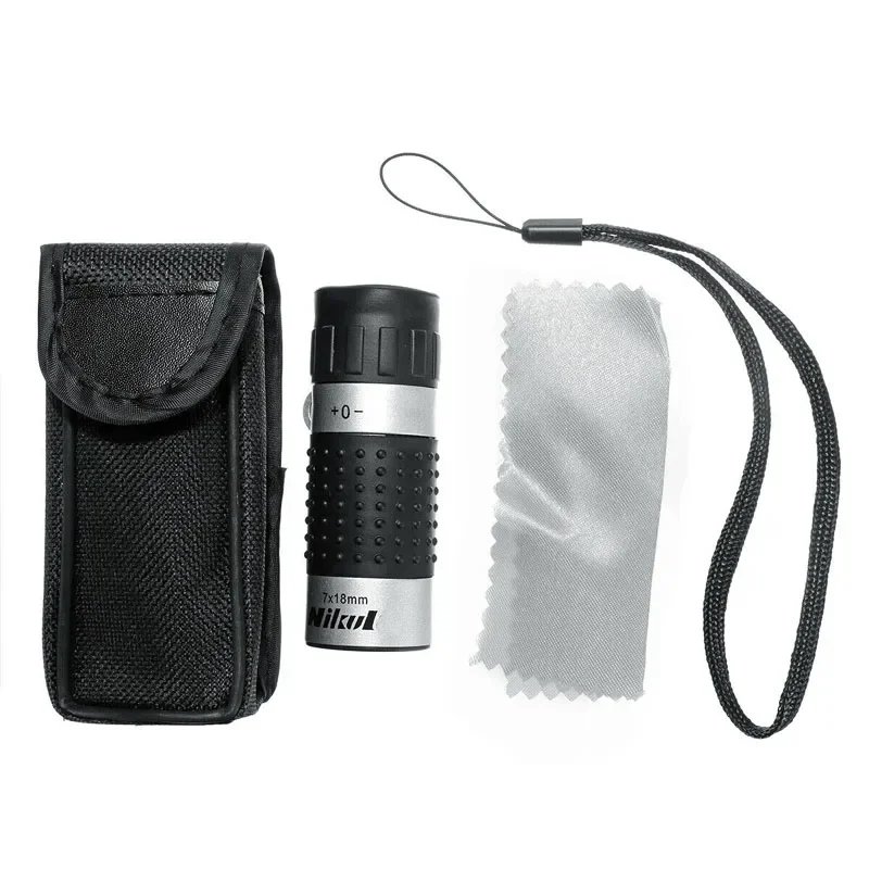 

Mini Portable Nikula 7x18 Monocular Golf Binoculars Hd Rangefinder Outdoor Camping Telescope Range Finder Measurer Red/Blue Film