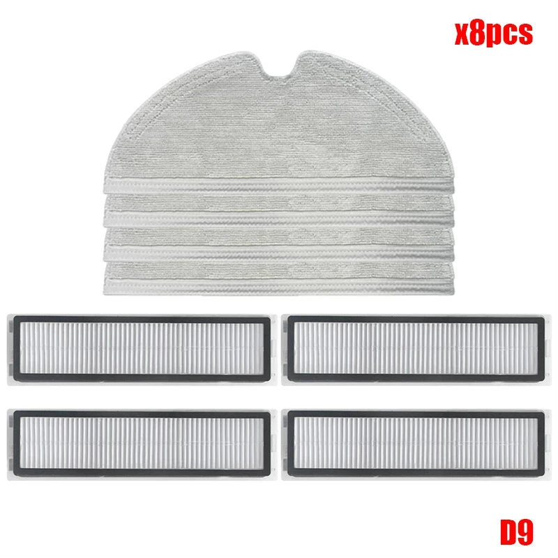 Aspirapolvere spazzola principale spazzola laterale filtro Hepa Mop stracci accessori di ricambio per Dreame D9 e Bot L10 Pro Robotic