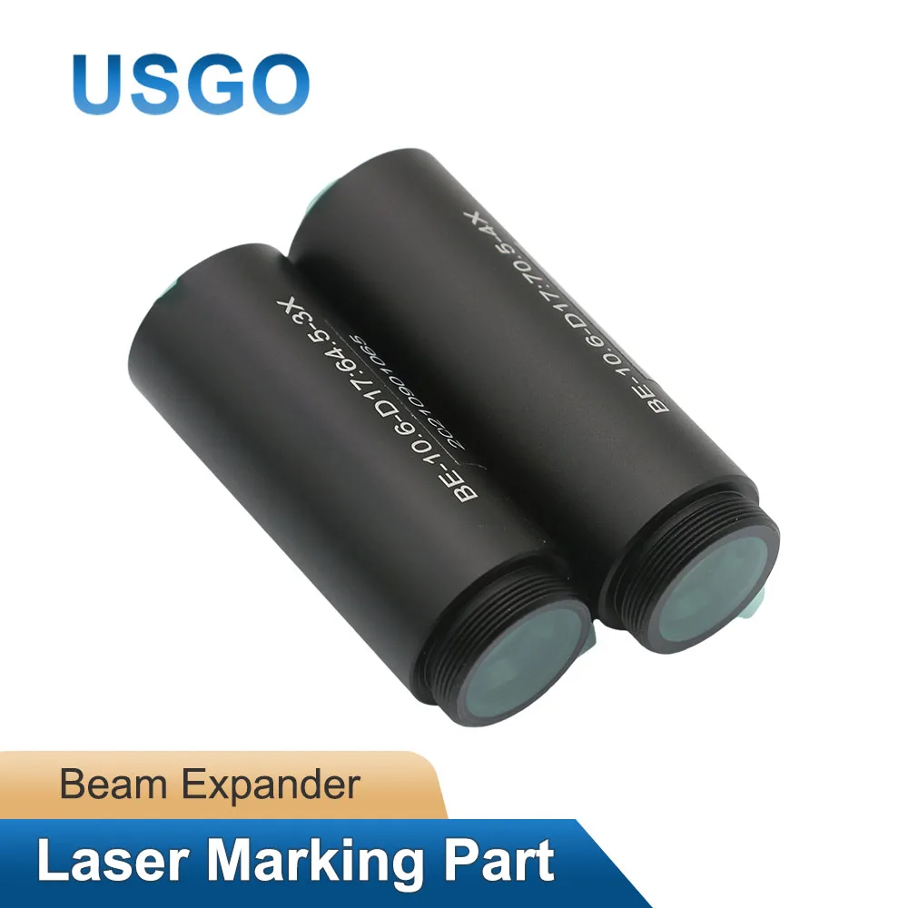 USGO 10600nm CO2 Laser Beam Expander 2X to 10X Galvanometer Marking Machine Optical Lens Laser Beam Expanders Components