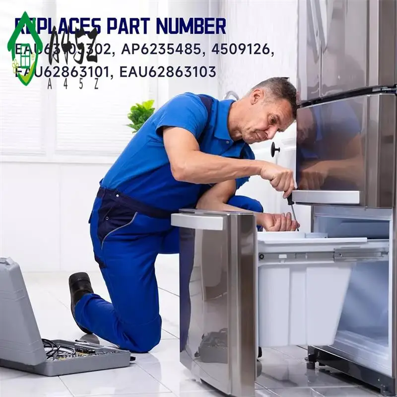 

A45Z-EAU63103301 Конденсаторный вентилятор холодильника для двигателя вентилятора холодильника в сборе Заменяет AP6235485 4509126 DC 12 В 1 А 4-контактный