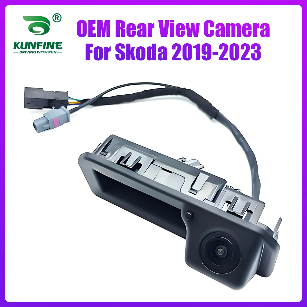 Factory Car Rear View Reverse Backup Camera For Skoda Full Series High Trim w Trajectory Washer 2019 Waterproof Parking Assist
